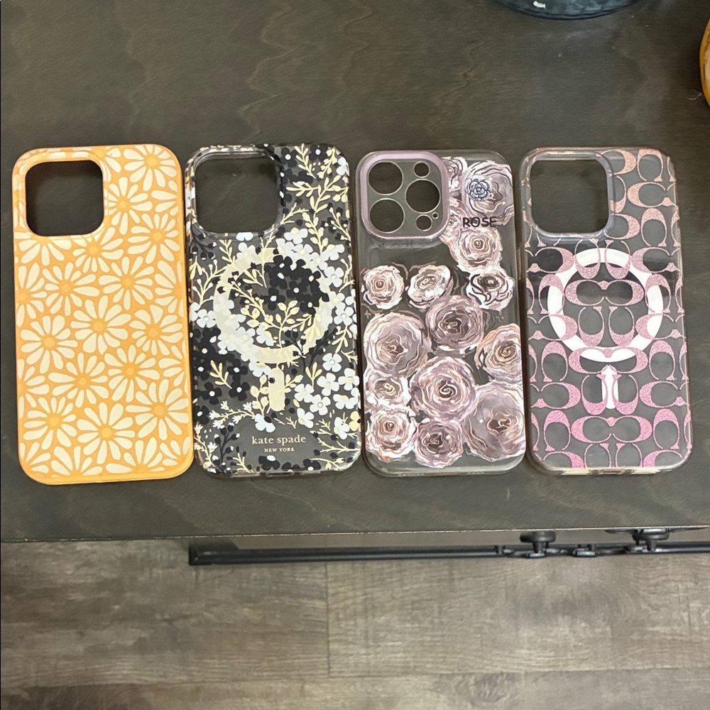 Kate Spade Floral and Geometric Phone Cases - Orange, Black, Pink